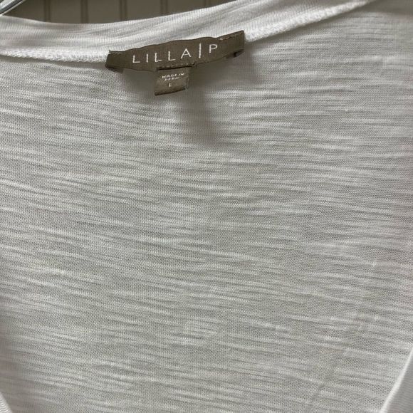 Lilla P Flame Modal White Flutter Sleeve V-Neck!!! - Picture 5 of 9